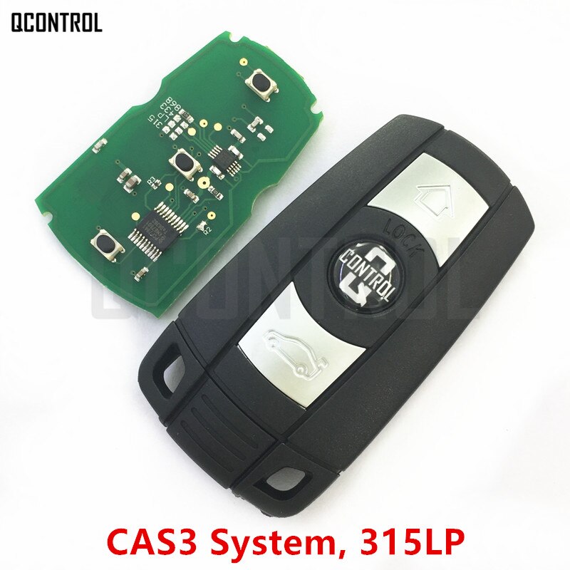 Qcontrol bilfjärrkontroll smart nyckel diy för bmw 1/3/5/7 series cas 3 x5 x6 z4 fordonsnyckellöst larm 315lp