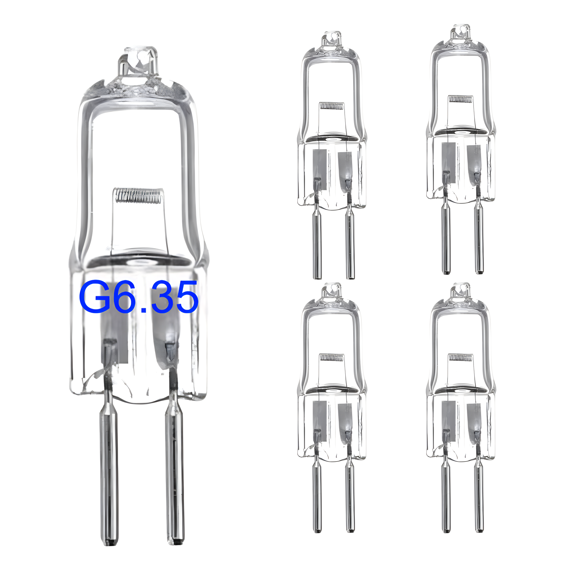 5-teilige 12V GY6.35 Halogenlampen 20W 35W 50W 100W G6.35 12V Halogenlampe 12V JC Typ Halogenlampe G6.35 GY6.35 Bi-Pin-Sockel