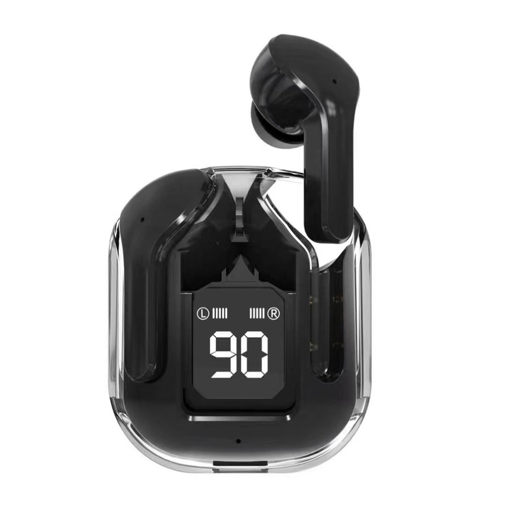 Auriculares Bluetooth BT30 PRO Tws transparentes con pantalla Digital LED auriculares intrauditivos inalámbricos para Xiaomi Huawei iPhone: Rojo