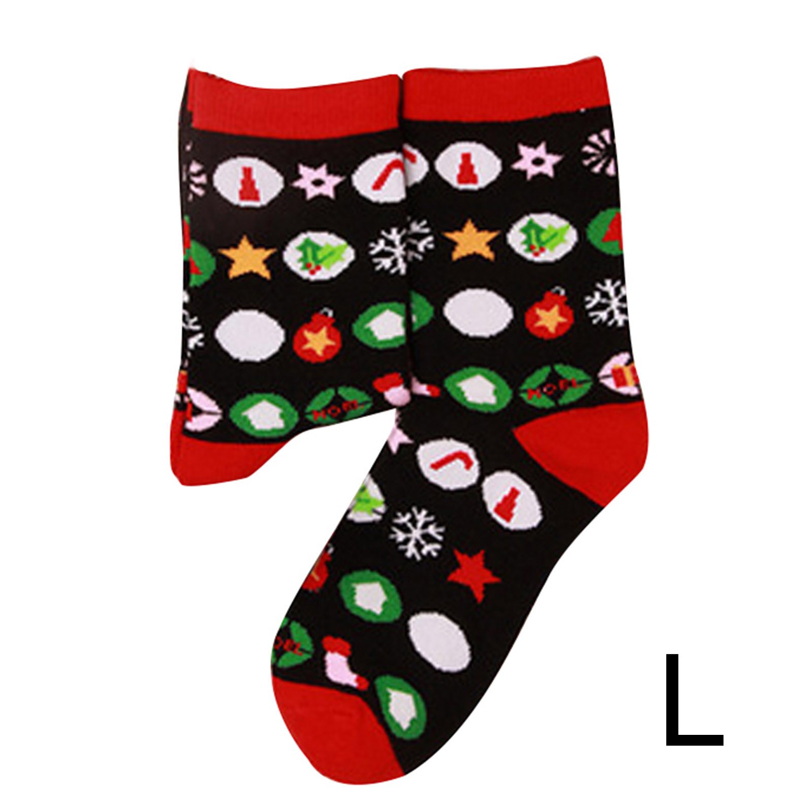 Christmas Pattern Printing Socks Winter Warm Cotton Middle Tube Socks Unisex YS-BUY: l