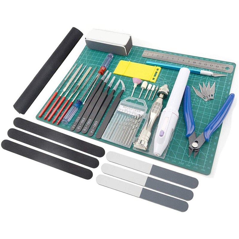33 PCS Model Tools Kit Modeler Basic Tools Craft Set Hobby Building Tools Kit for Gundam Car Model Building Repairing and Fixing