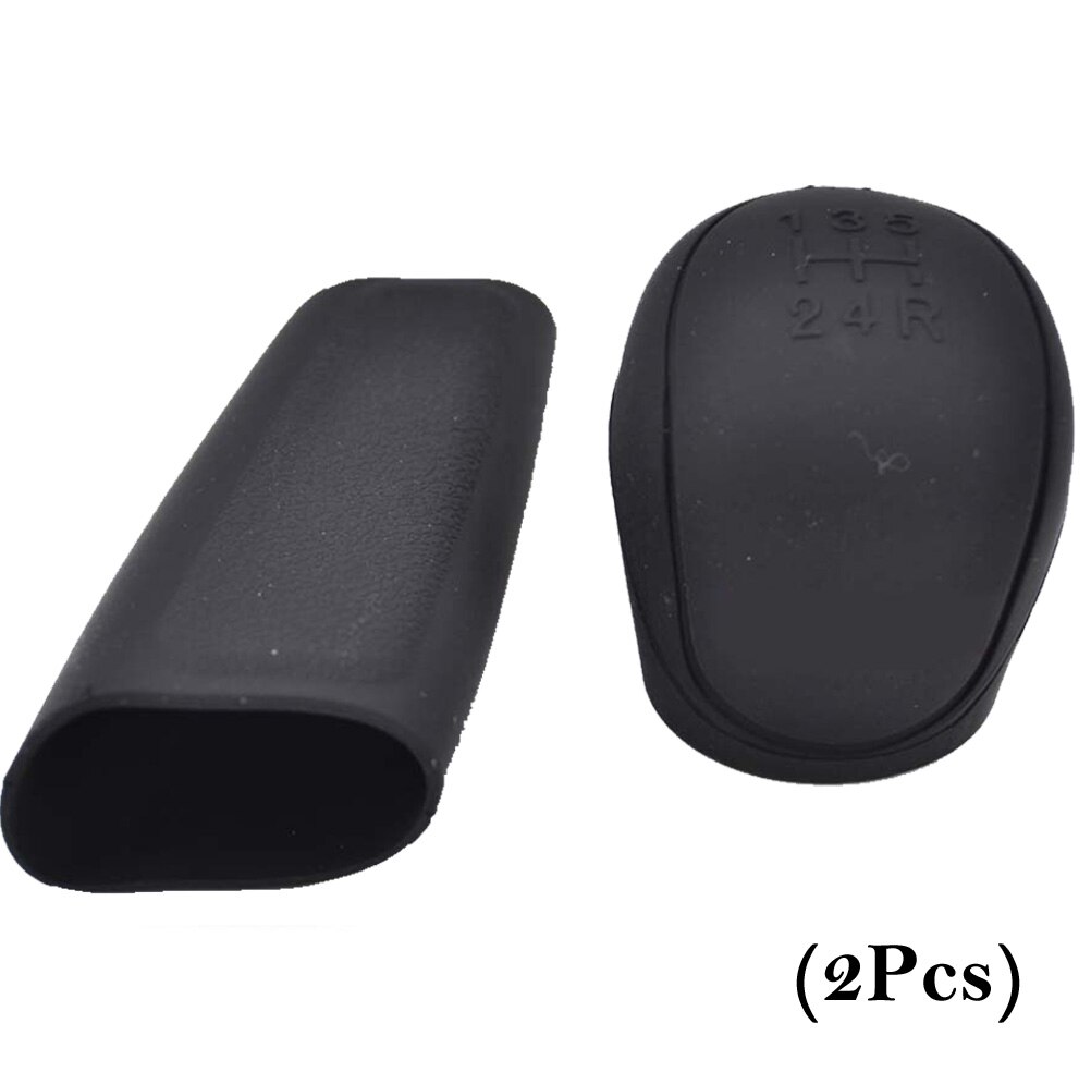 Pomo de palanca de cambios de silicona UNIVERSAL para coche, accesorios para coche, cubierta de perilla de freno de mano, funda protectora para llave: 2Pcs