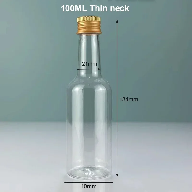 50st Plastic Mini Likeur Flesjes - 30ml-150ml - Leeg Draagbaar Herbruikbaar Drank Container: Lichtgroen / 100ml