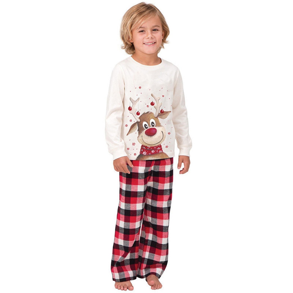 Familj jul pyjamas kläder set familj jul vuxen barn baby pyjamas set familj look matchande kläder nattkläder