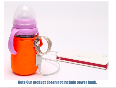 Usb babyflaskevarmer bærbar rejse mælkevarmer spædbarn fodringsflaske opvarmet dæk isolering termostat madvarmer: Smukke fedt kvinder -001o