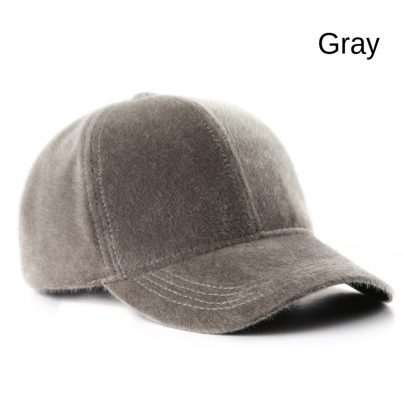 Cor sólida feminina outono e inverno à prova de frio tampões de ouvido esportes ao ar livre masculino viagem à prova de vento pára-sol boné de beisebol casquette: grey