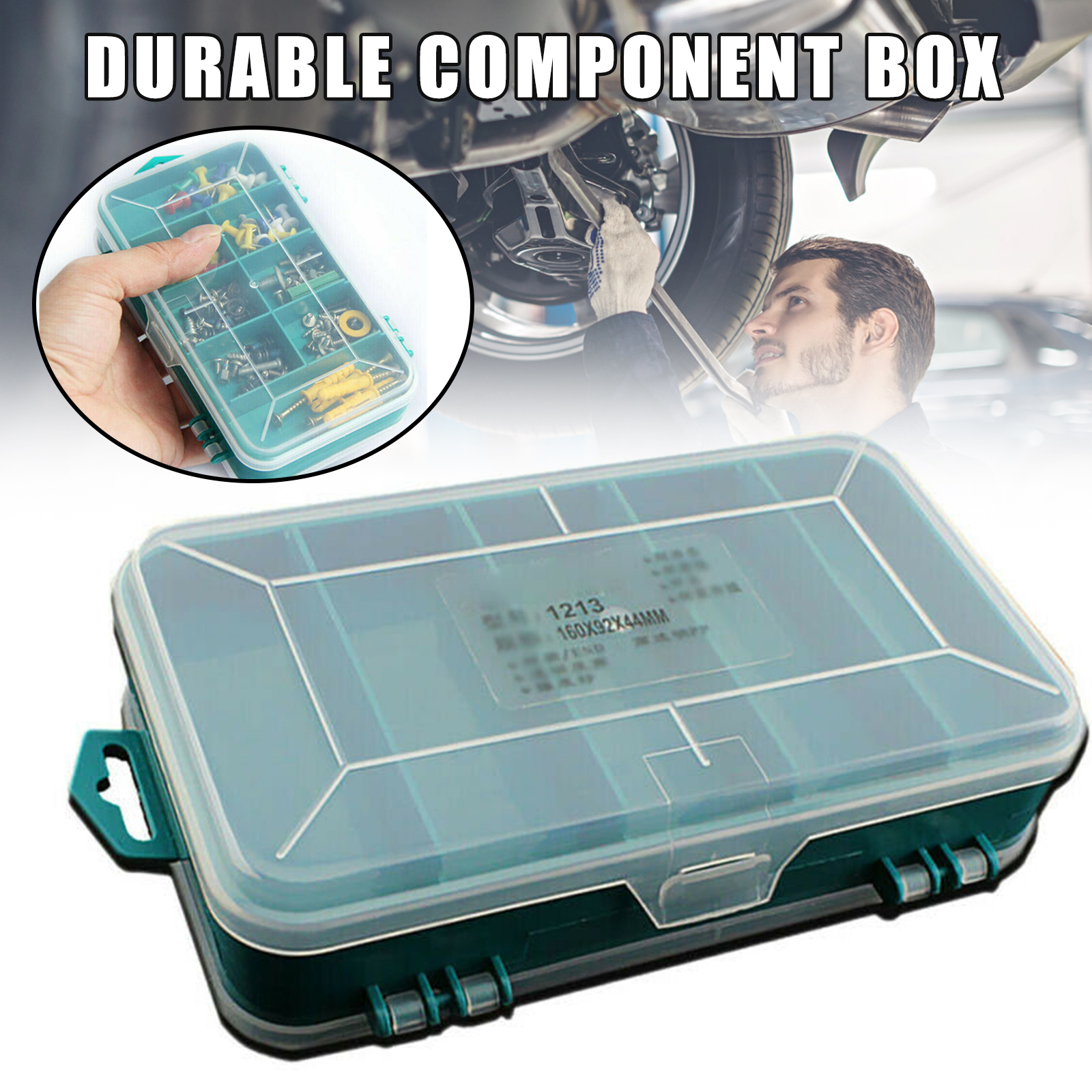 8 Slot Plastic Storage Case for Screws Threads Bolts Nails Nuts Parts Durable Box Tools EIG88