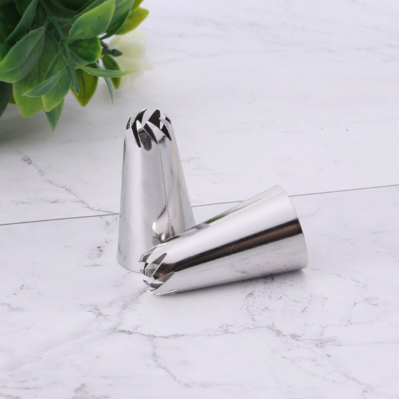 Rvs 8 tand Icing Piping Tips Nozzle Cake Decorating Pastry Bakken Tools