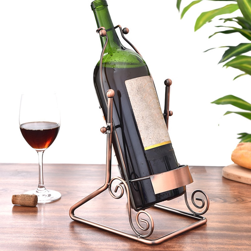 1 Pcs Creatieve Swing Wijnrek 3 Liter Wijn Display Rack Europese Smeedijzeren Wijnrek (Zonder Fles En cup)