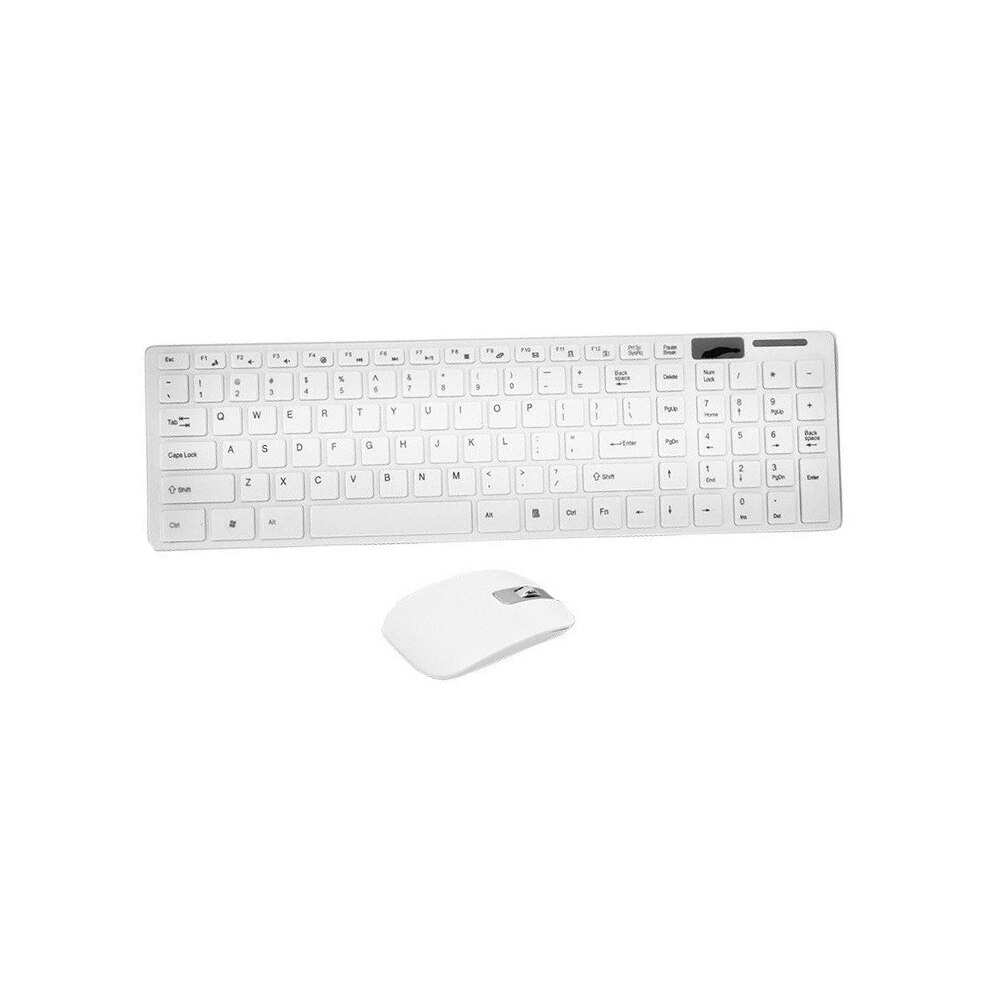 2.4G Rechargeable Wireless Keyboard Mouse Combo Set Black /White Keyboard And 1000 DPI Mice, For Computer PC Laptop: Red