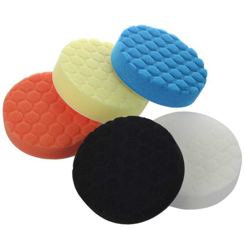 Almohadillas de esponja para pulir taladro de 5 y 3 pulgadas, Kit de almohadillas de lana para pulir el coche, lijado, encerado, sellado, esmalte, 20 Uds.
