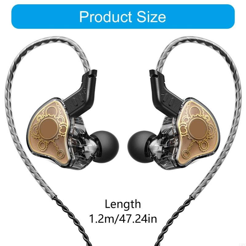 12PC Wireds HiFis Earphones with Enhanceds Bass and Detachable Cable for Clear Sound and Convenient Portability