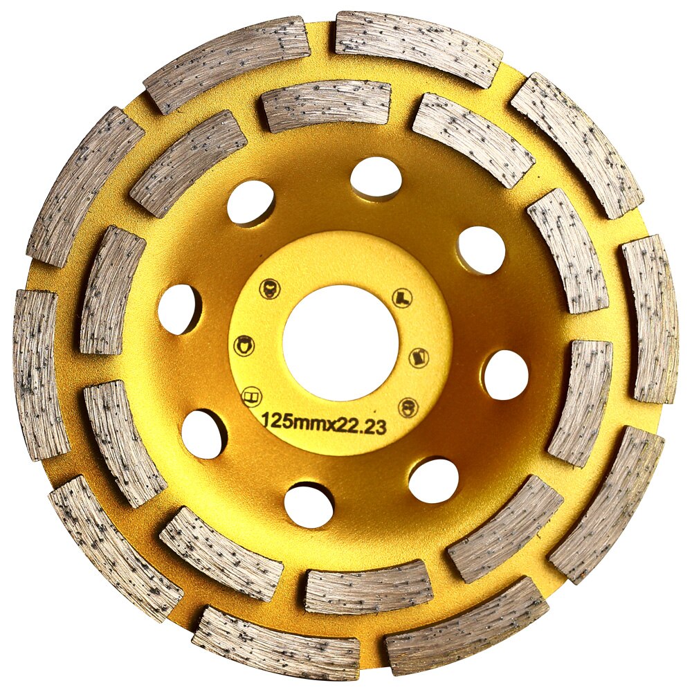 100/115mm/125mm*22mm Double-Row Diamond Cup Grinding Wheel Cutting Disc Turbo Row Concrete Grinding Wheel Disc for Angle Grinder