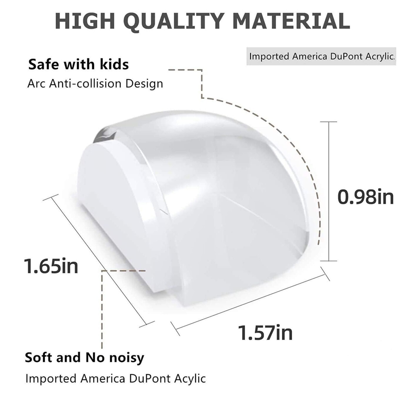 1Pcs Acryl Deurstopper Geen Behoefte Punch Transparante Zelfklevende Deur Houder Deur Stop Voor Home Office Beschermen Muren en Meubels