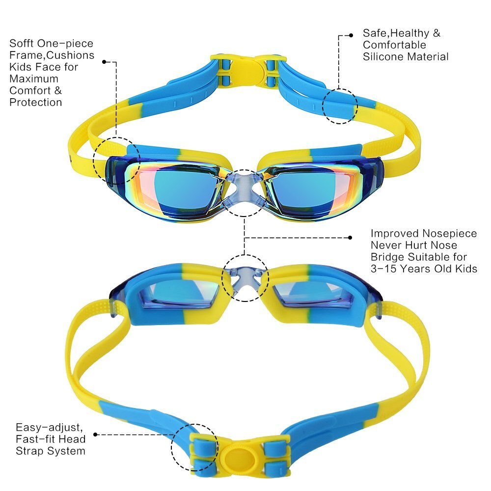 Kids prescription swimming goggles Anti-Fog UV prescription swim ...