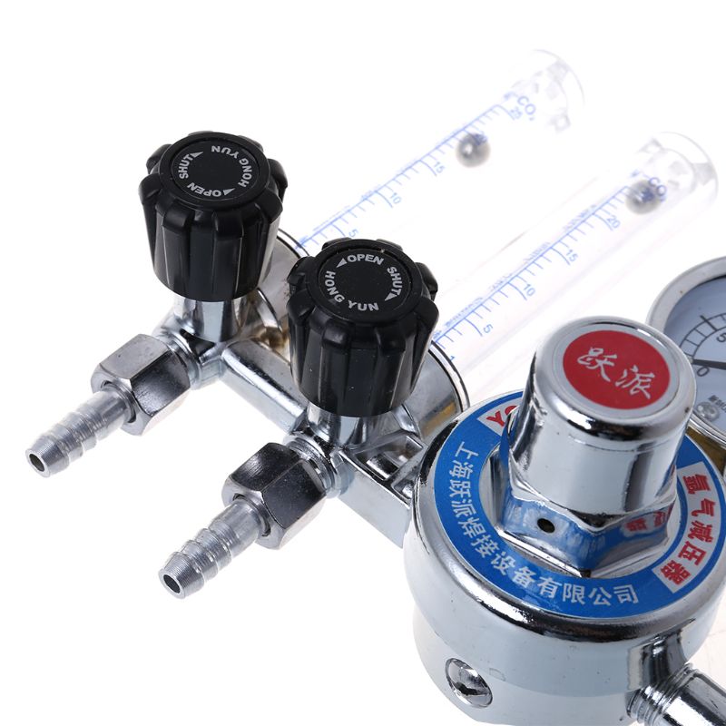 AR/CO2 Regulator Welding Gas Pressure Reducing Valve Pressure Reducer Dual Pipe C6UC