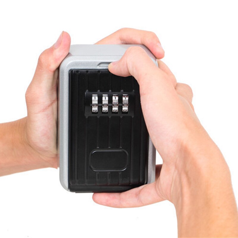 Wall Mounted/Padlock 4-Digit Combination Key Lock Storage Safe Security Box Home Office UY8