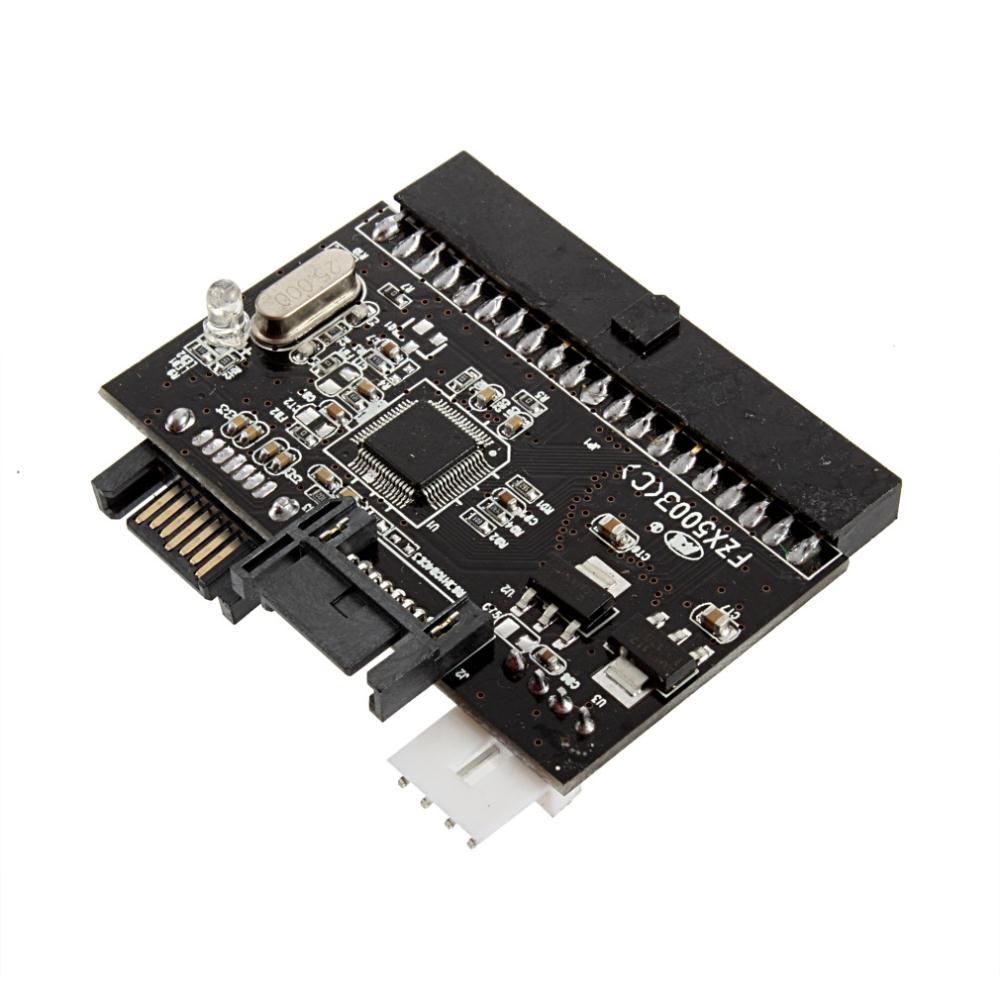 Adaptateur 2 en 1 SATA vers IDE, convertisseur IDE vers SATA, 40 broches, 2.5 pouces, pilote de disque dur, prise en charge pour ATA, HDD, CD, DVD, carte adaptateur Riser: Black