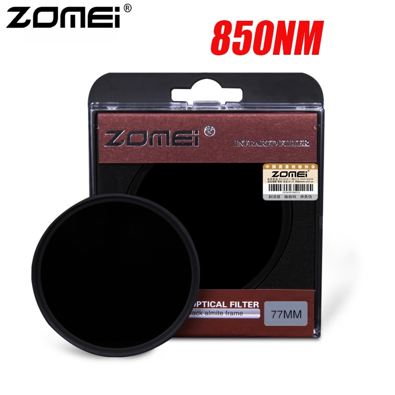 850NM ZOMEI X-RAY na podczerwień filtr podczerwieni lustro na obiektyw do lustrzanki cyfrowej lustro Sliver Rimmed 43/46/ 49/52/55/58/62/67/72/77mm
