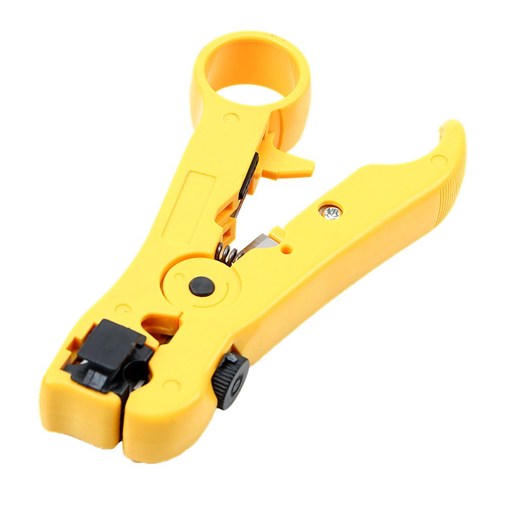 for UTP/STP RG59 RG6 RG7 RG11 Cutter Striper Cable Wire Pliers Multi-functional Electric Stripping Tools: Yellow