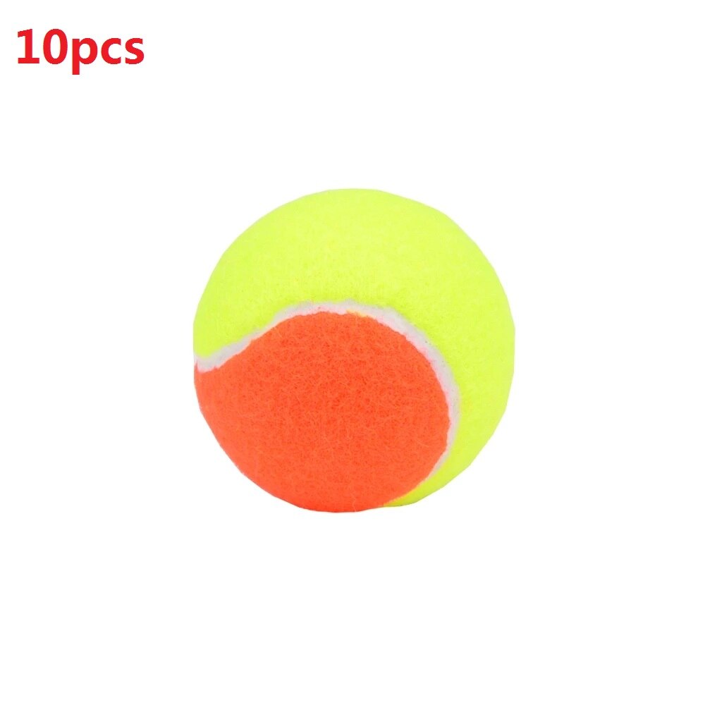 Elasticity Soft Beach Tennis Ball Training Sport Rubber Low Pressure Tennis Tennis Balls: Orange 10pcs