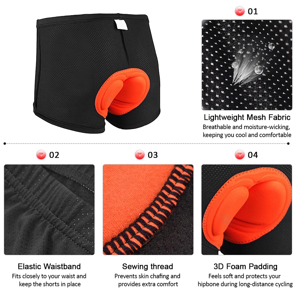 Mannen Fietsen Ondergoed Shorts Ademend Gewatteerde Mtb Fietsen Riding Shorts Mountainbike Shorts Fietsen Shorts Mannen Ondergoed