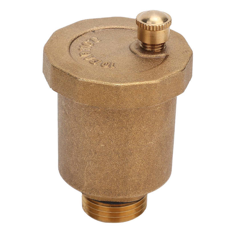 Automatic One Way Air Vent Valve G1/2" Male Thread Air Vent Exhaust Valve Brass