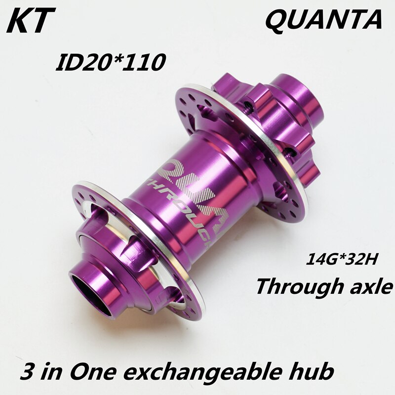 Kt Quanta Bereik Mtb Remschijf Steekas Hubs, Mountainbike Downhill Hubs, 20*110 Hub 32 Holes Hubs, 15*100 Qr Hubs: Paars