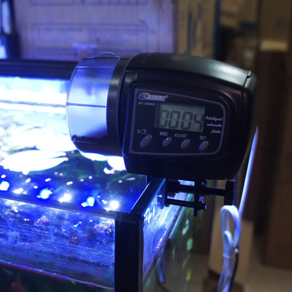 Adjustable Automatic Aquarium Timer Auto Fish Tank Pond Food Feeder Feeding with LCD Aquarium Tank Automatic Fish Feeder