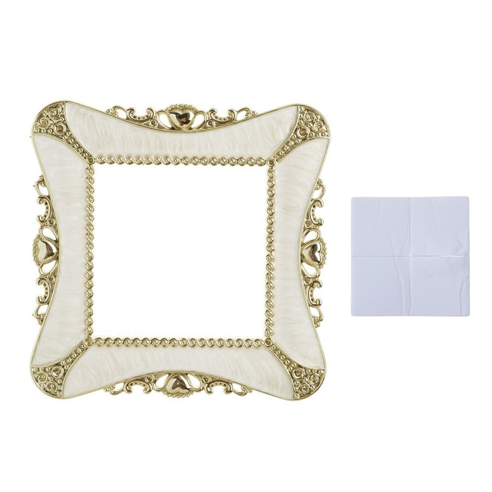 Single Light Switch Plate Cover Surround Socket Finger Panel Covers For Home Decor Coffee White Plastic 8.8*8.8cm: White