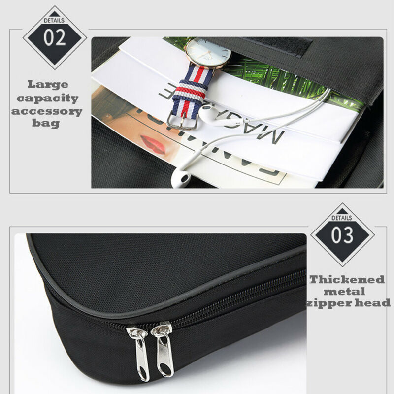 600d correias duplas guitarra baixo elétrica saco macio caso mochila preto