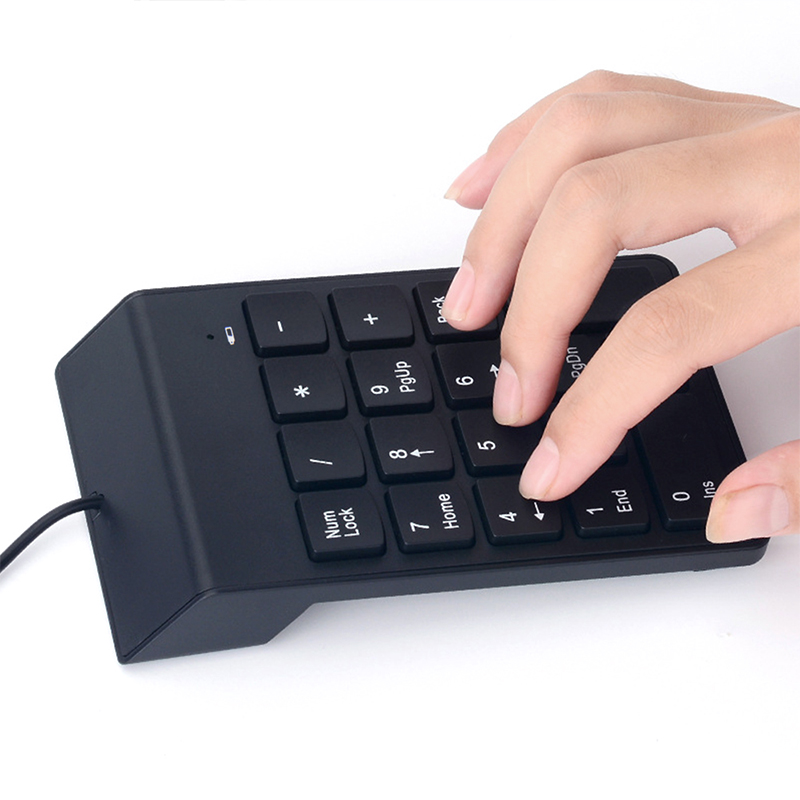 Universelt numerisk tastatur usb ledning mini tal tastatur tastatur tastatur til bærbar stationær pc computer numerisk tastatur 18 taster tastatur revisor