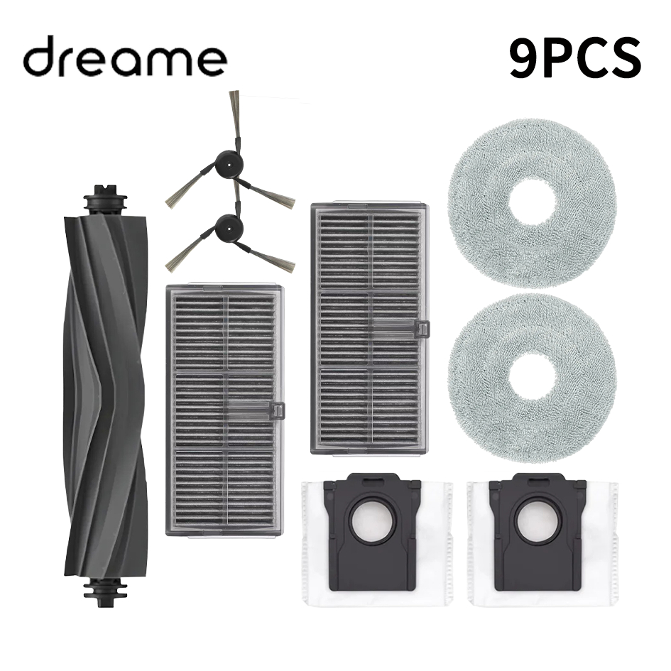 Dreame L40 ultra / X40 Ultra Robot Vacuum Accessories Dust Bags Mop Main Side Brushes Cloths HEPA Filters Spare Parts: light green