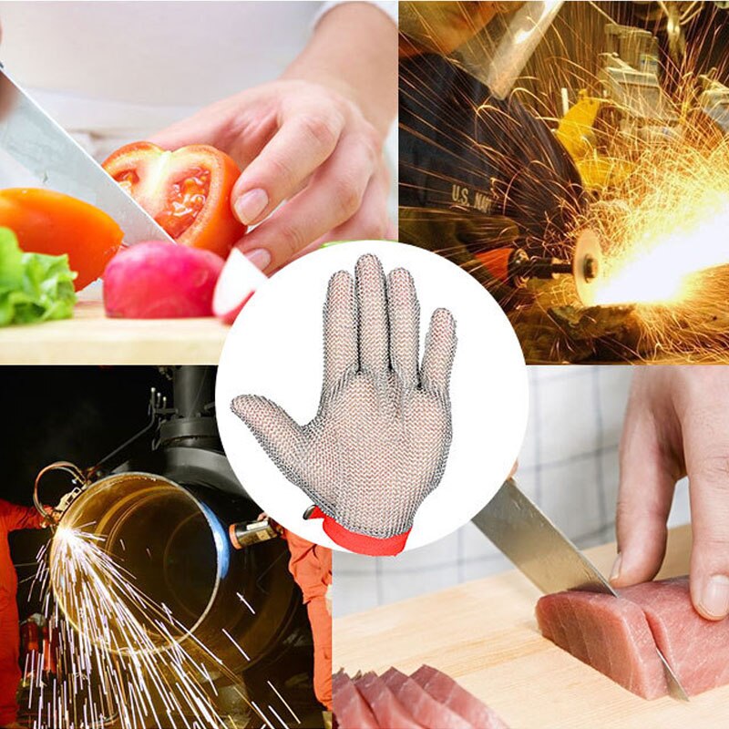 stainless steel anti cut gloves food processing Glass cutting guantes corte Wearable Does not rust cut proof gloves