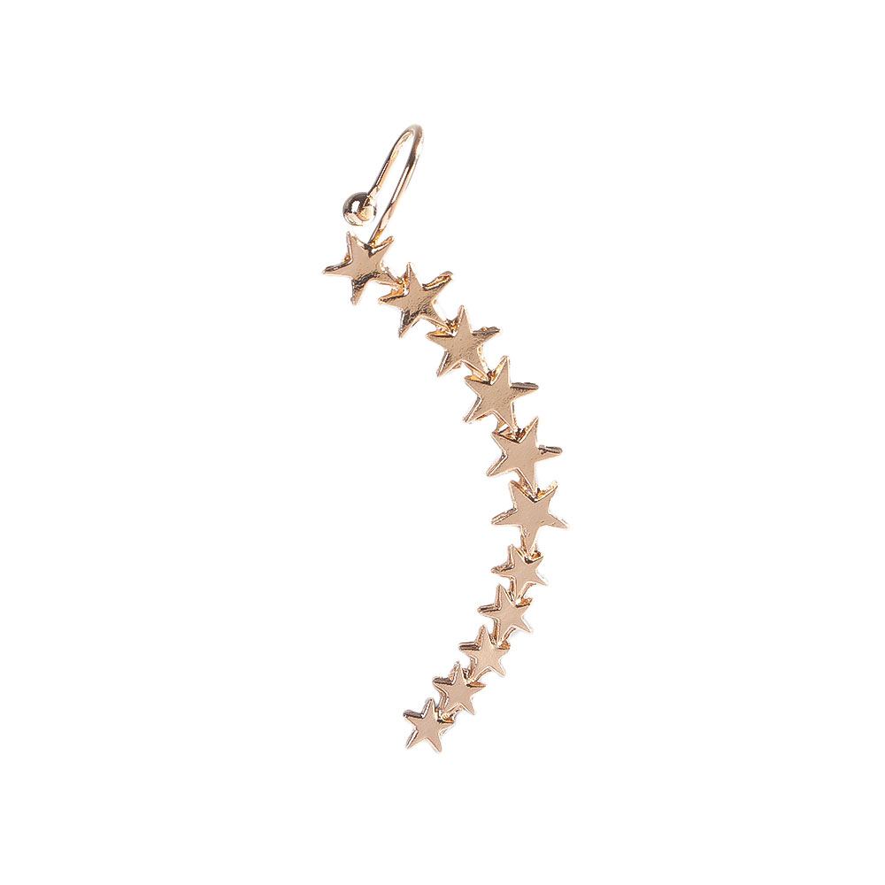 Minimalistische Stervorm Lange Oor Manchetten Stud Oorbellen Eenvoudige Oor Manchet Pins Klimmers Oorbellen Sieraden Voor Vrouwen Crawlers Pin: gold