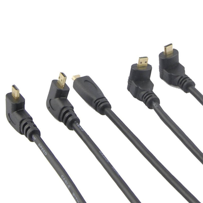 Micro hdmi kaapeli ylös ja alas & eft & suorakulmainen 90 asteen micro hdmi - hdmi kaapeli digikameralle ja puhelimille tableteille 50cm