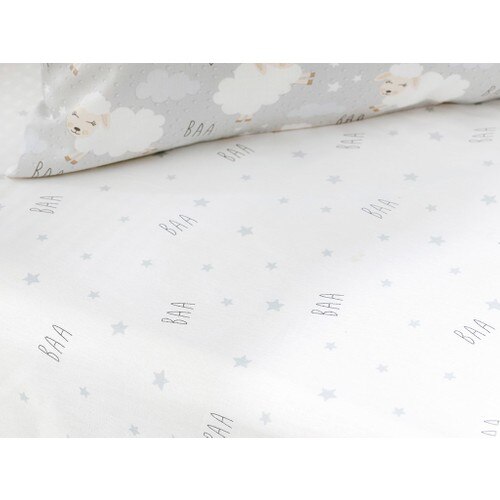 ROXFORM Little Lamb Cotton Baby Duvet cover set 100 X150 cm Gray