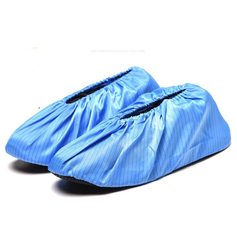 Antiderrapante lavável anti-estático sapato cobre manter piso tapete de limpeza ao ar livre sapatos protetor capa de sapato doméstico unisex: Azul