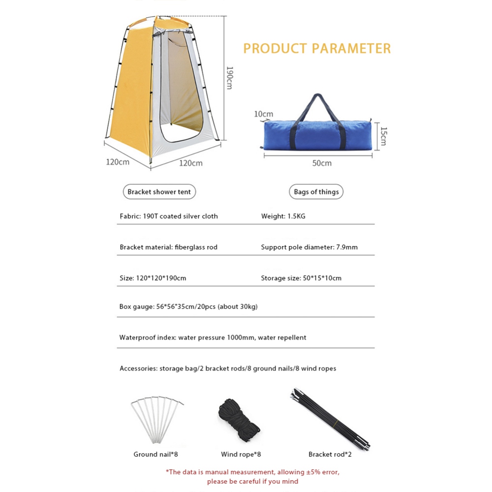 Udendørs vandreture omklædningsrum privatliv telt bærbart udendørs bruser telt lejr toilet regn skjul til strand camping bærbar