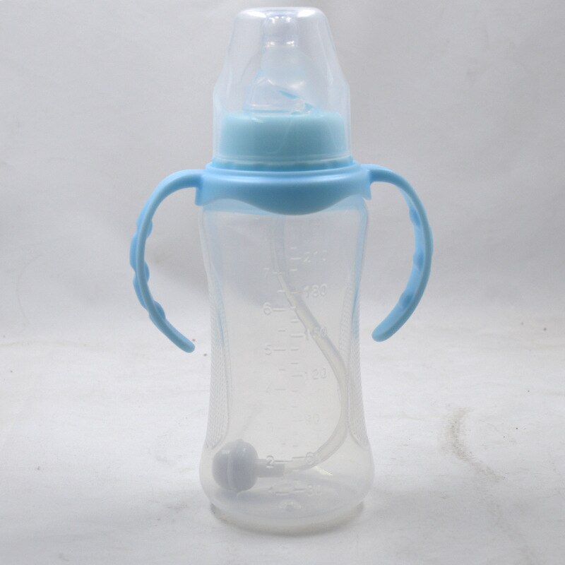 Botella de plástico con etiqueta para chupete, 240ml