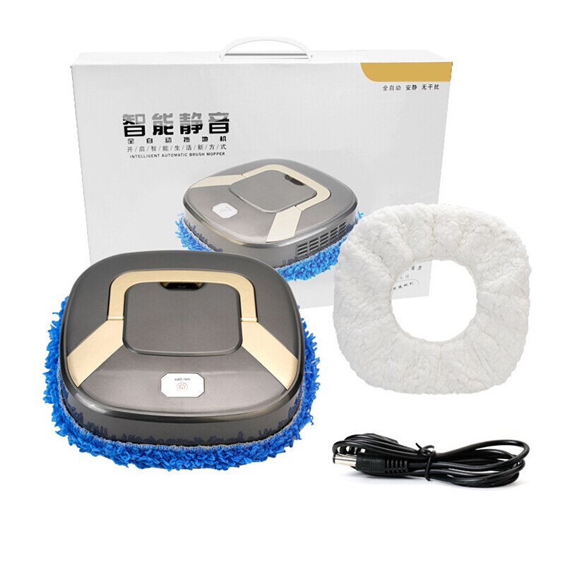 Floor Mopping Robot Intelligent Cleaning Robot Automatic Floor Mopping Machine Wet Dry Robot Mop 4000mAh USB Charging: 2