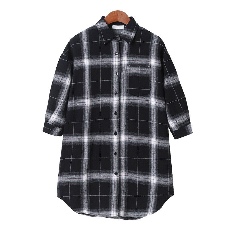 Teen Girls Long Sleeve Plaid Long Shirts Spring Autumn Kids Girl Outfit: 10