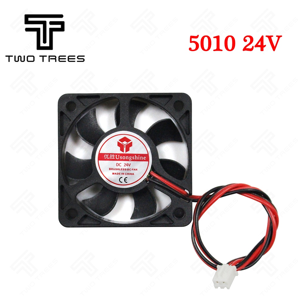 5010 DC5V/12V/24V 3D printer turbine Fan 5010 3d printer part fan 50mm (50*50*10mm) 2Pin Brushless Cooling Fan 5/12/24v Fan duct