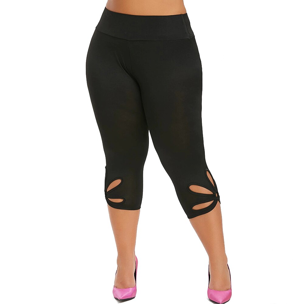 Pantalon taille haute Femme Legging été Joggers pantalon de survêtement décontracté Femme pantalon uni Legging Jogging Femme pantalon mi-mollet D30