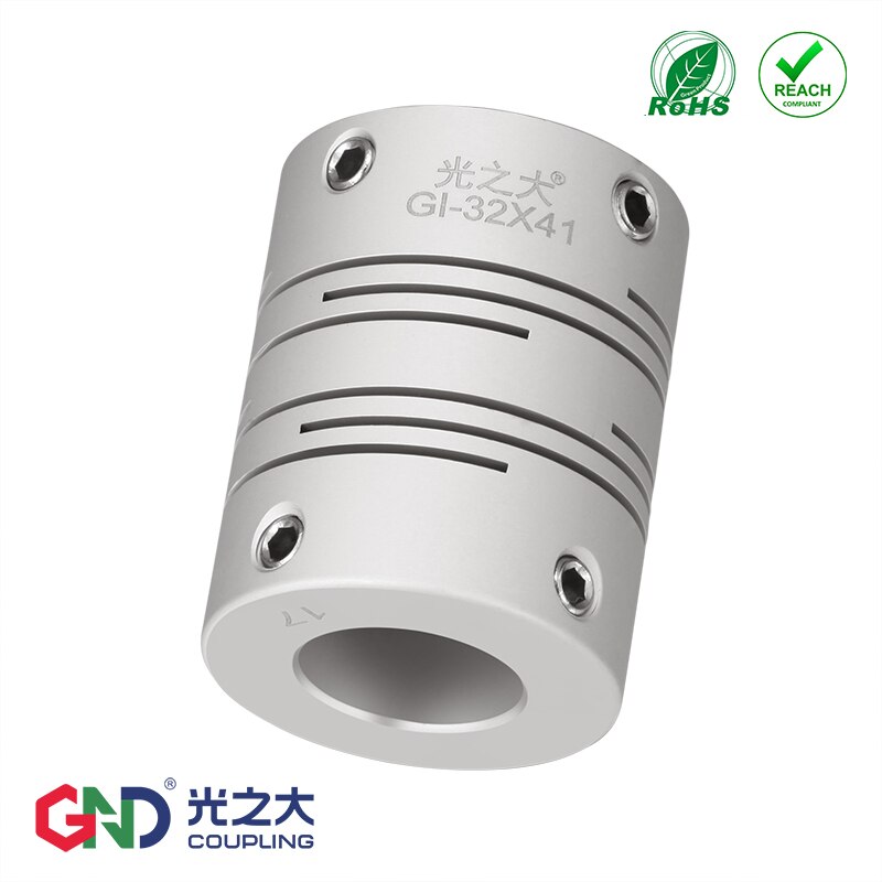 Acoplamiento de eje flexible GND GI D28.5 L38, motor eléctrico de aluminio, stepmotor, acoplador de línea paralela, accesorios, setscrew series