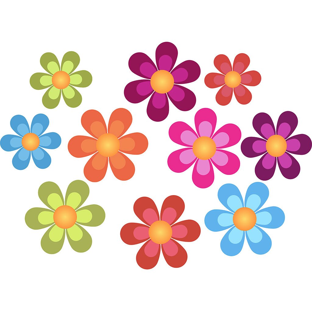 10 pièces anti-dérapant baignoire autocollants coloré fleur auto-adhésif antidérapant baignoire tapis baignoire anti-dérapant autocollants baignoire baignoire # D: Default Title