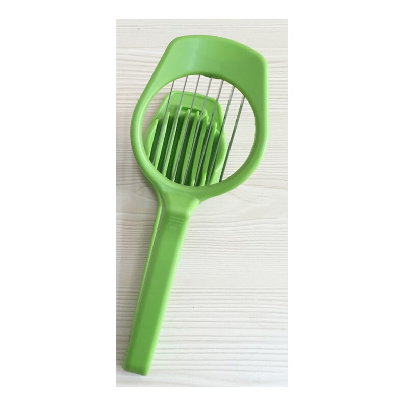 Egg Cutter with Long Handle Stainless Steel Slicers for Boil Eggs Cutting Gadgets Fruit Kiwi Jujube Slicer Kitchen Cooking Tools: green