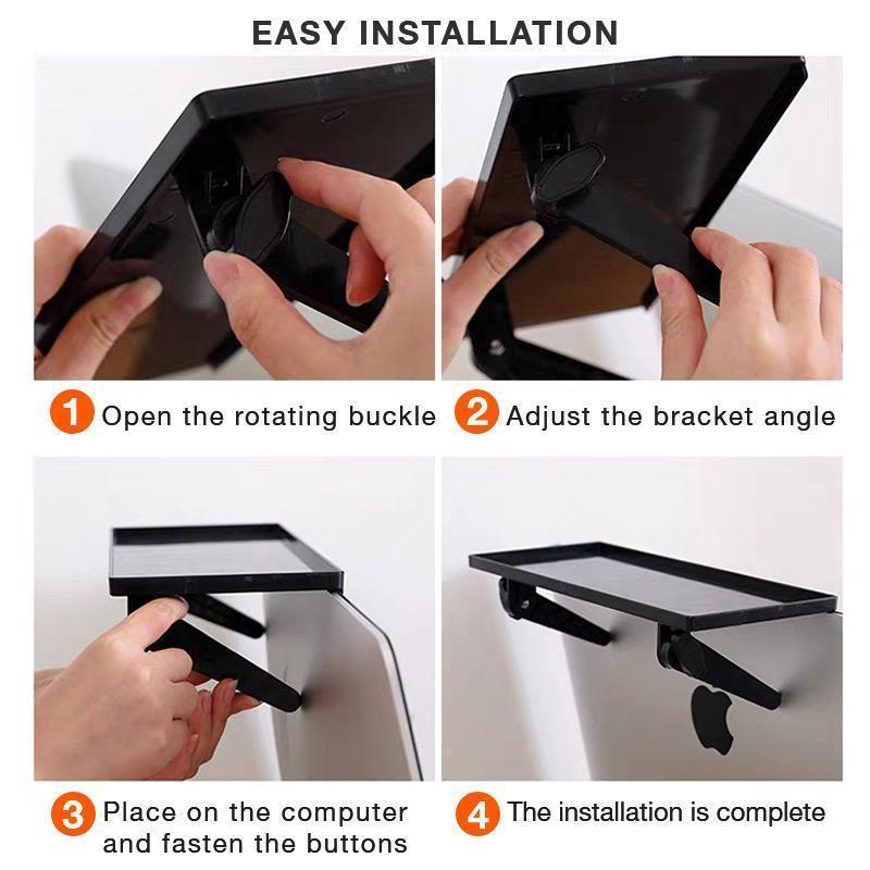 1/2PCS Adjustable TV Screen Top Storage Shelf Rack Holder Computer Monitor Desktop Stand TV Rack Display Shelf Storage Rack: Default Title