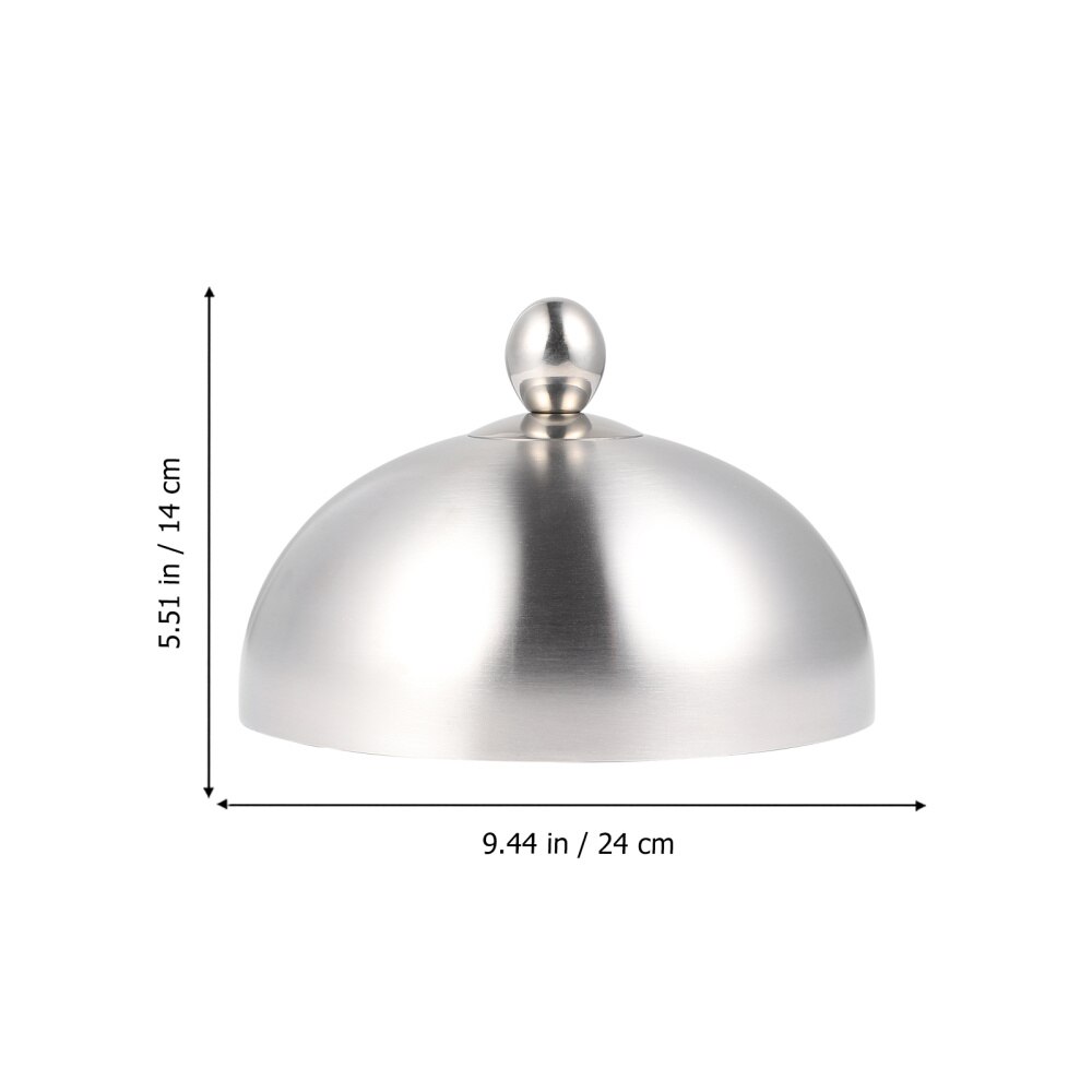 1pc Stainless Steel Steak Cover Dome Dish Lid Anti Oil Splashing Food