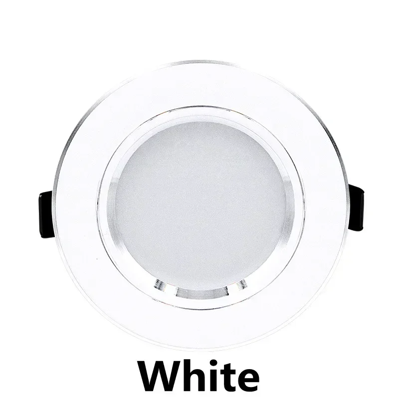 ledet-downlight 5w 9w ledet-panellampe 12w 15w 18w innfelt downlight rund taklampe  ac 220v 230v søkelyset innendørsbelysning: Rød / 5w / beige